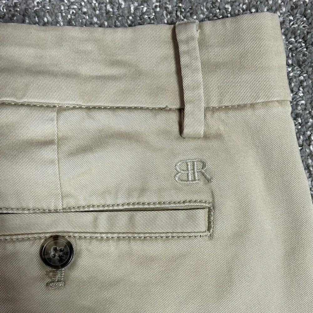 Banana Republic Men's Chino Pants 36x32 Khaki Beige Stretch Flat Front